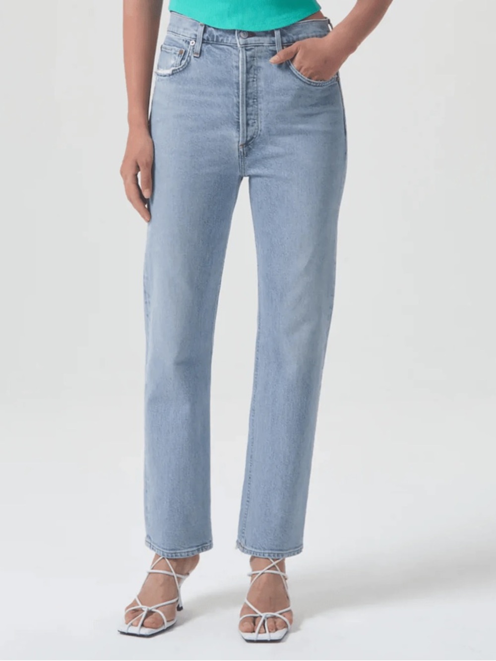 Agolde High Rise Stovepipe Jeans in Destination